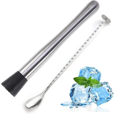 Omrøringsske, Bar Cocktailske i Rustfrit Stål Cocktailskeer Med Lang