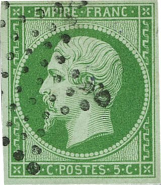 Frankrig 1854 - YT 12 - Stemplet