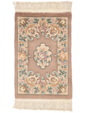 Noué À La Main Chinois 90 Line Tapis 60X90 De Laine Marron/Beige Petit