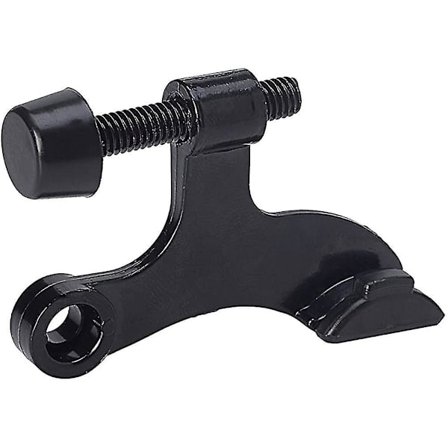 4-pak Dørstopper med hængslepind, Sort, Justerbar, Robust Dørstopper med Hængslepind