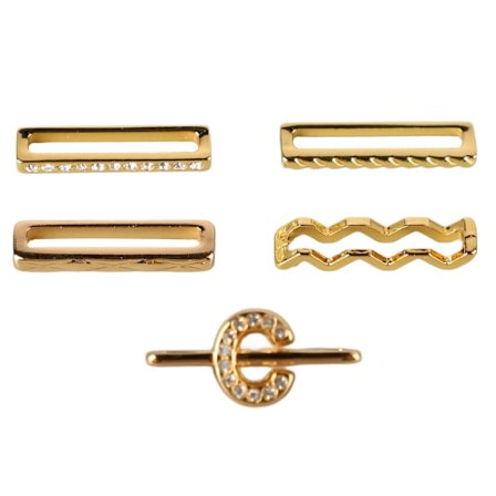 Dekorativa ringar öglor för 20 till 22 mm breda silikonarmband strassdekoration utsökt klockarmband tillbehör bokstav C