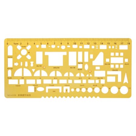 Møbelhus Arkitektur Drenering Tegnemal Linjal Måleverktøy Ny