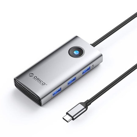 Orico PW11-6P USB-C Hub telakointiasema 3x USB-A 3.0 + 1x USB-C 2.0 + 1x HDMI - Harmaa