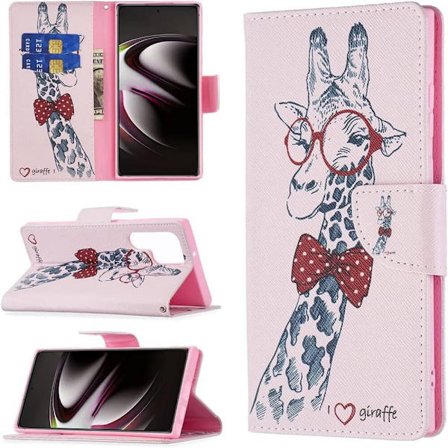 Plånboksfodral Samsung Galaxy S22 Ultra - Giraff
