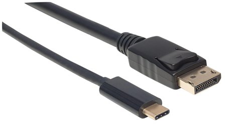 Manhattan Monitor cable adapter USB-C to DisplayPort DP 4K M/M black 1m