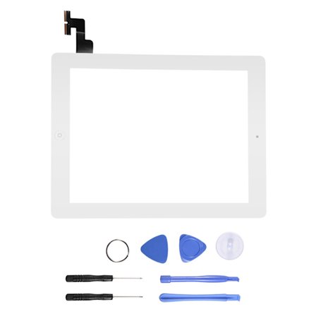 Skärmglasmontering Digitizer Ersättning Fix Sprucken för IPad2 A1395/A1396/A1397 Vit