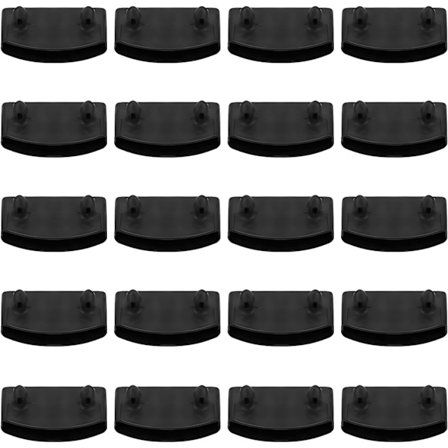 20 stk. Lamelhætter til sengeramme, lamelholdere, sengetilbehør, lamelendestykker til metalsenge, køjesenge (sort)