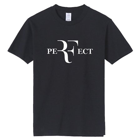 Federer Tennis kortärmad bomull T-shirt med rund hals