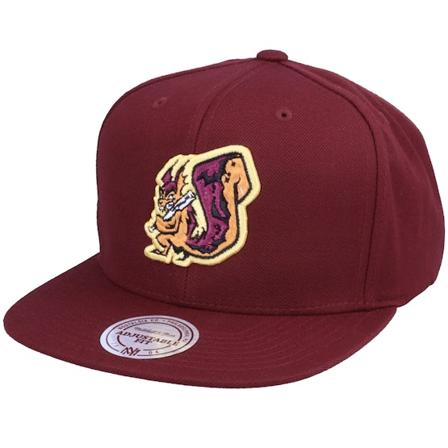 Iconic - Rot snapback Cap - Manny x Hatstore Vampire Squirrel Burgundy Snapback @ Hatstore