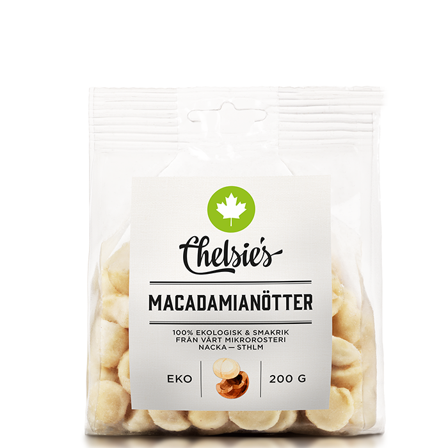 Chelsie s Organic Gourmet Prod Macadamianøtter 200 g