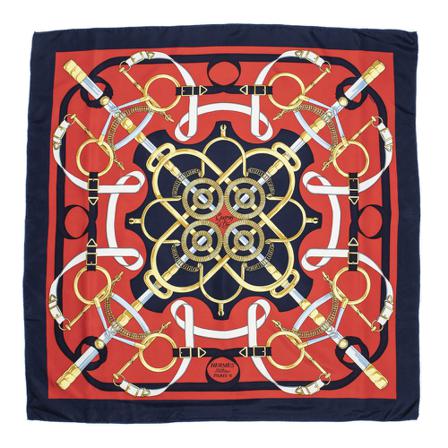 Hermès Vintage, Pre-owned Scarf Blauw, Dames, Maat:ONE Size
