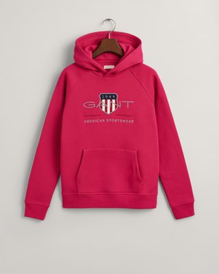 GANT - Archive shield hettegenser til ungdom deep fuschia