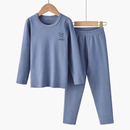 Thermal Pyjamasset För Flickor Med Elastisk Midja Med Långärmade Nattkläder