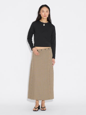 Holzweiler Pleated Maxi Skirt - Yellow mix - Women's - 34