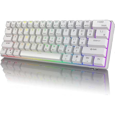 Rk61 Rgb Trådløst/kablet 60% Kompakt Mekanisk Tastatur, 61-tasters Lille Bærbar Gaming Kontor Tastatur, Velegnet Til Windows Og Mac