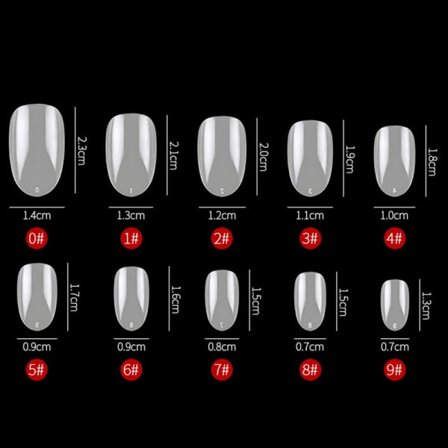 【PP】500 kpl lyhyitä ellipsinmuotoisia täyspeittäviä akryyligeelikynsikärkiä, ma nude 500 kpl