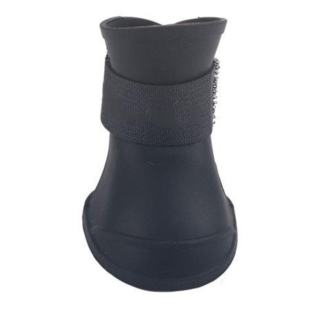 4 kpl Silikoni Lemmikkikoira Söpö Vedenpitävät Saappaat Liukueste Suojajalkineet (L Musta)