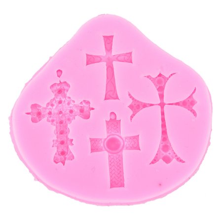 Gothic Cross Jesus Silikonfondant Mould Tårta Dekorera Choco