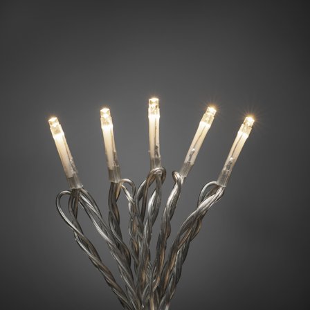 Konstsmide 3609-103 Lysslynge transparent kabel, varmhvit mikro-LED 3,4 m, Belysning