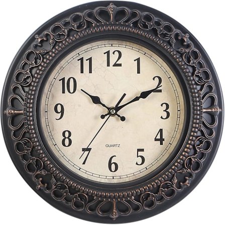 12 Tuuman Hiljainen Retro Kvartsikello Dekoratiivinen Seinäkello Kotiin/Toimistoon/Kouluun