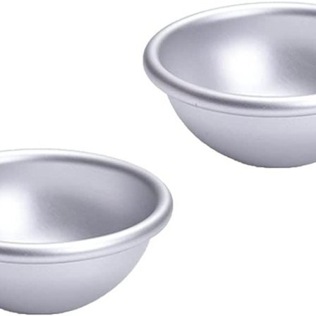 2 stk. halvsirkelformet halvkule kakeform