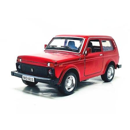Hhcx-1/32 Russisk Lada Niva Legetøj Modelbil Legetøj Diecast Metal Støbning Pull Back Musik Let Bil Til Børn Køretøjslegetøj - Perfet Red