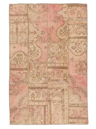 150X236 Tapis Patchwork Moderne Marron/Orange (Laine, Perse/Iran) Carpetvista