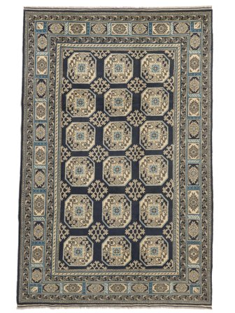 Medailonový Afghán Fine Color Koberec 199X302 Vlna