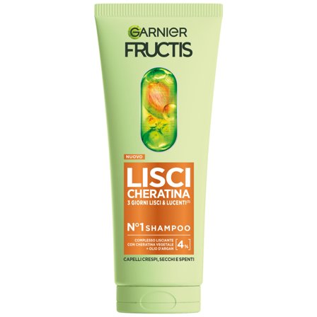 Garnier Fructis Lisci Cheratina Shampoo 200ml - Shampoo Lisciante