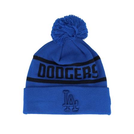 New Era - MLB Blu Beanie - Los Angeles Dodgers Tonal Jake Cuff Beanie Blue Pom @ Hatstore