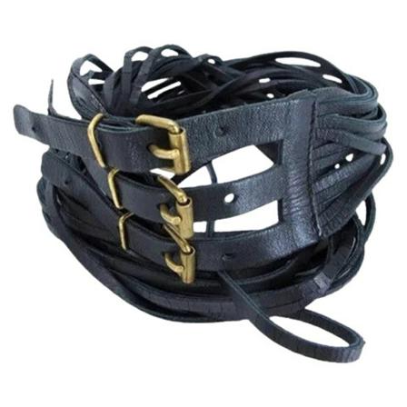Chanel Vintage, Pre-owned Leather belts Zwart, Dames, Maat:ONE Size,leer