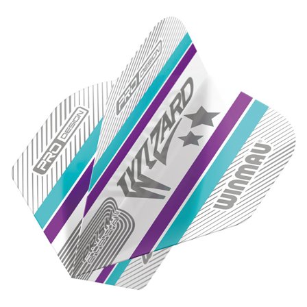 Winmau Wizard Darts Flights 85% Prism Alpha Standard 100 Micron 3 Sets Pack of 9 Purple Aqua White