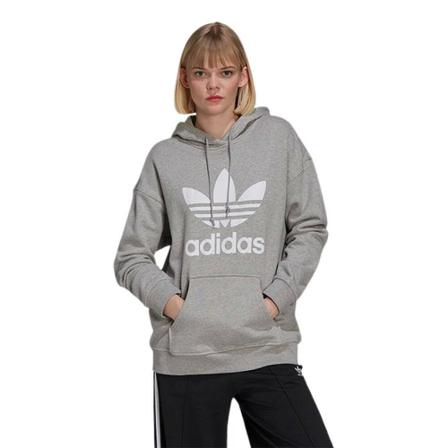 Adidas Originals Trefoil Hoodie Grå, Dame, Størrelse: 2XS