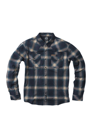 Flannelskjorte West Coast Choppers Outlaw Blå/Beige L