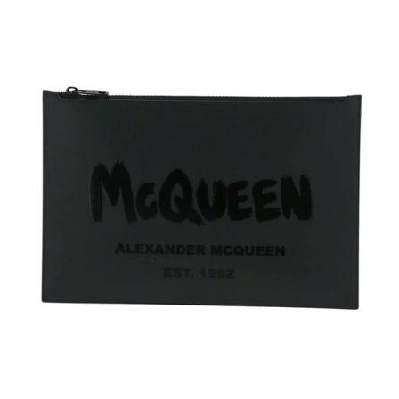 Alexander McQueen, Flat Pouch Zwart, Heren, Maat:ONE Size