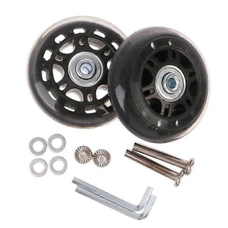 360° Swivel Bagage Tysta Hjul Resväska Ersättningsreparation Hjul Tillbehör