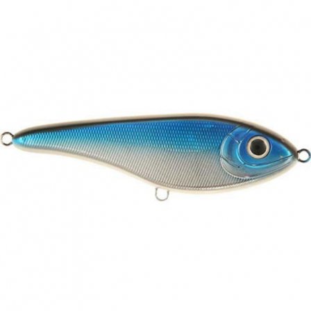 Buster Jerk, sinking, 15cm, Blue/Krom