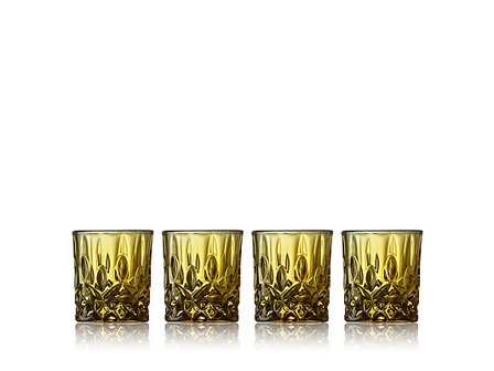 LYNGBY GLAS SHOTGLASS SORRENTO 4CL 4STK AMBER
