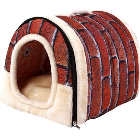 Net Trading Vintervarm Foldbar Antislipp Utendørs Dyrebur Koselig Hundehus Kattesofa Valpebed (S (35x30x28cm))