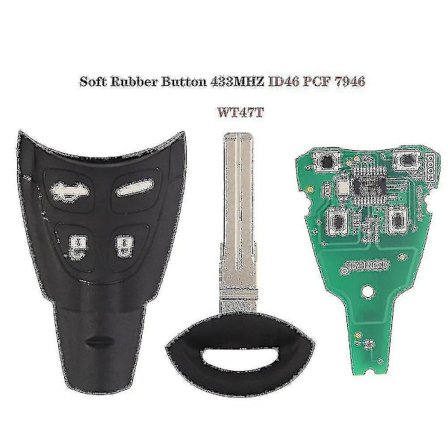 434MHz Smart Fjärrkontrollnyckel för Saab 93 95 9-3 9-5 2003-2010 LTQSAAM433TX ID46 Chip Ersättningsmjukt Gummi Pad Case[HhhhS] (FMY)