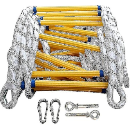 5m Brannstige, Brannstige Tau Stige Flammebestandig Brannsikkerhetsstige for Nødssituasjoner (dp)