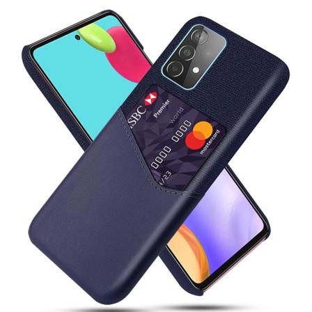 Samsung Galaxy A52 / A52s - Ksq Skal Med Kortfack - Blå Blue Blå