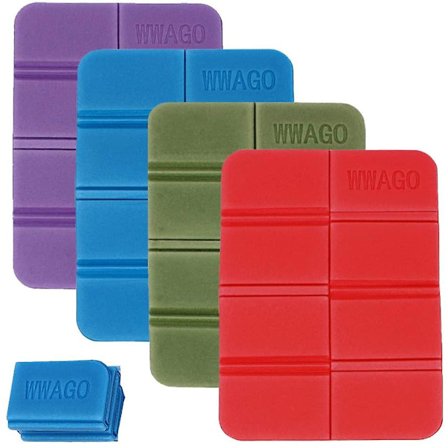 Vandtæt sammenklappelig skum måtte, 4 stk. bærbar udendørs sammenklappelig sædemåtte, Xpe isoleringssædemåtte, termisk sædepude til campingrejser 