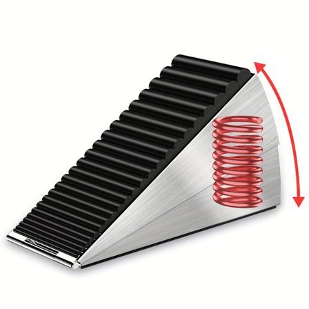 Fjederbelastet metal dørkile - High-end, børstet finish, holdbar og sikker dørstopper til hjem og kontor, kontor [DB]