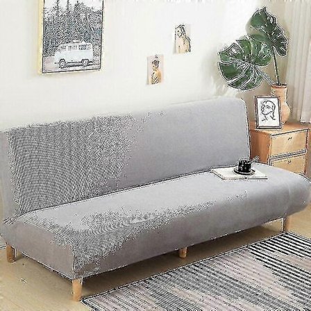 Suuri käsinojaton vuodesohvan päällinen, sohvan suojus ilman käsinojia, joustava taitettava futon-päällinen, pölytiivis, joustava, irrotettava 