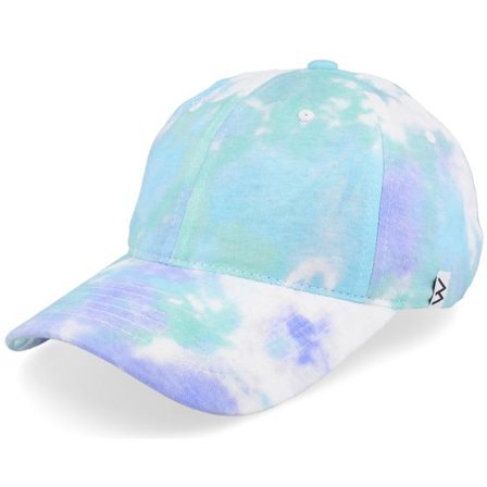 Wei - Multi unconstructed Keps - Wega Tie Dye Teal/Purple/White Mom Cap @ Hatstore