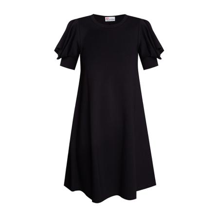 RED Valentino, Short-sleeved dress Zwart, Dames, Maat:S,Viscose