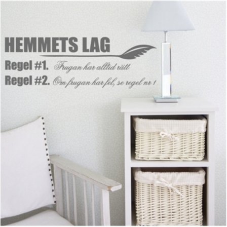 Hemmets lag Roligt Väggord