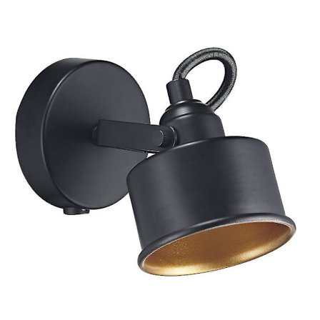 Modern Industriell Stil Matt Svart LED Justerbar Spot Vägglampa