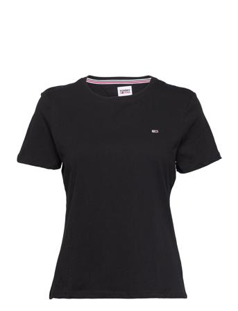 Tjw Soft Jersey Tee T-shirts & Tops Short-sleeved Svart Tommy Jeans*Betinget Tilbud
